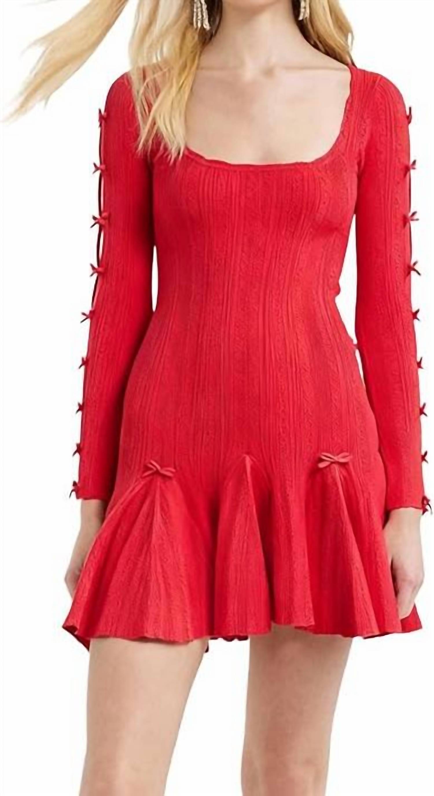 LoveShackFancy Seychelle Dress in candy apple - women's dress