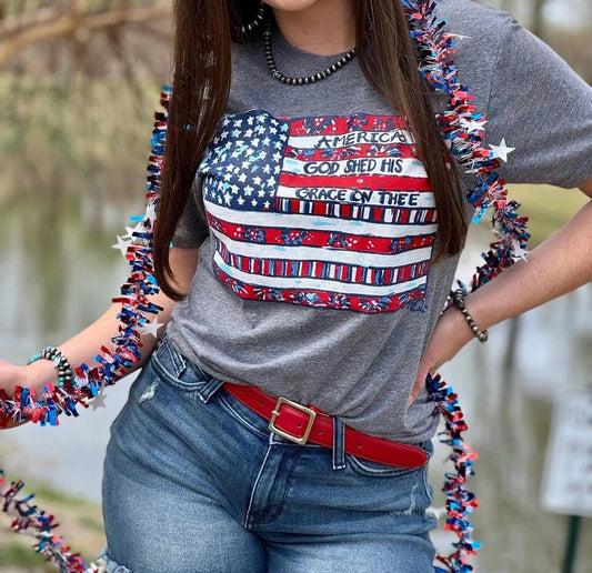 Texas True Threads - American Flag Tee