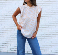Stewart Simmons - Poly Ruffle Sleeve Blouse