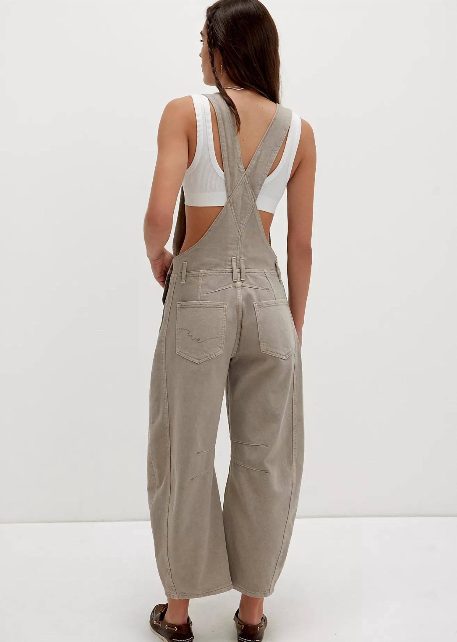 Free People - Women's We The Free Good Luck Barrel Overalls