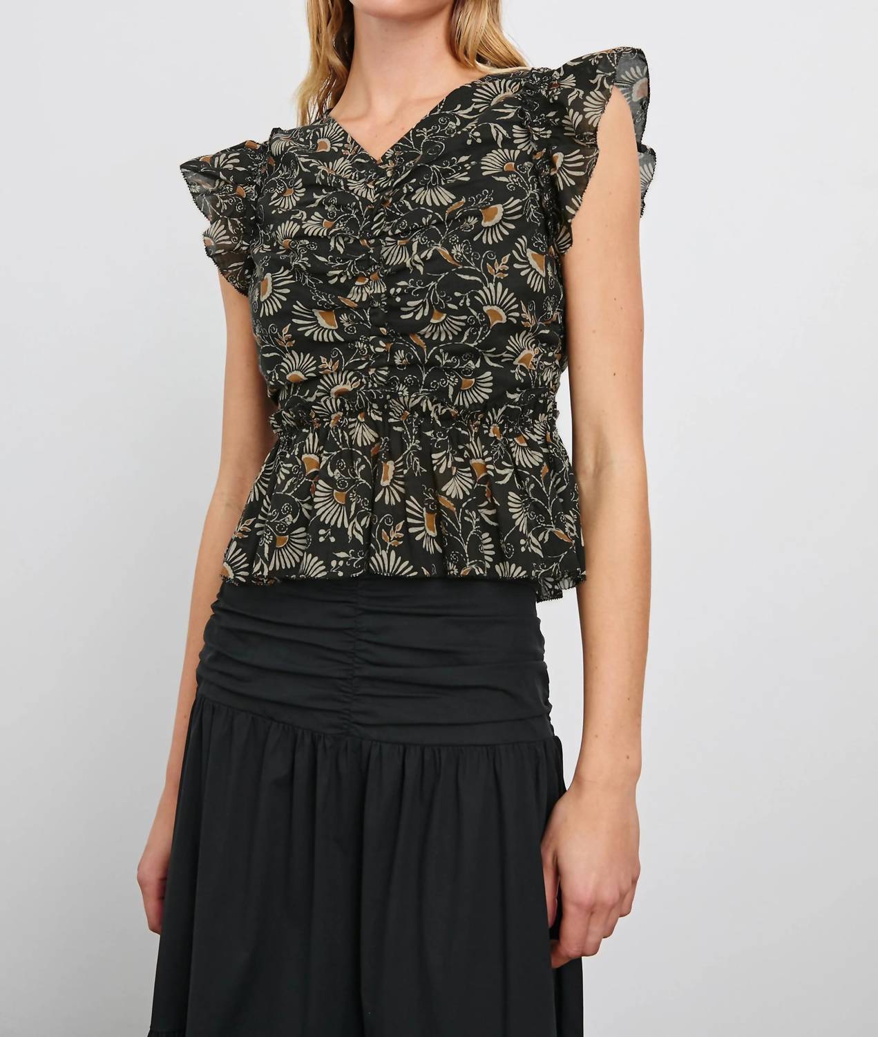 Rails - Cali Flutter Sleeve Blouse
