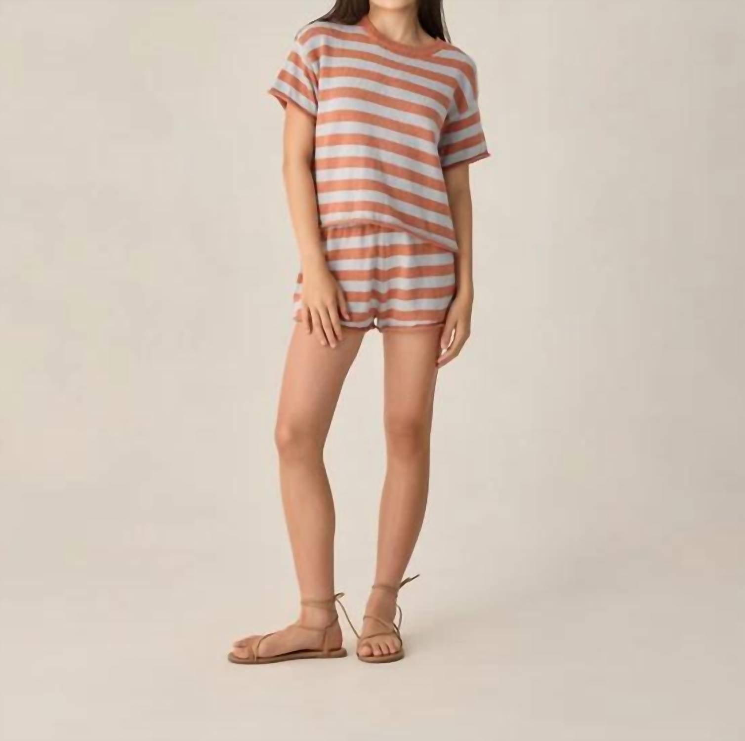 Rylee + Cru - Girl's Knit Stripe Short Set