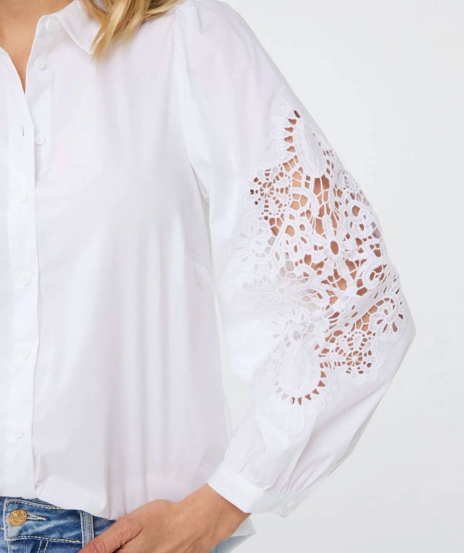 Esqualo - Wita Lace Sleeve Blouse
