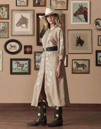The Great. - Western Embroidered Herd Dress