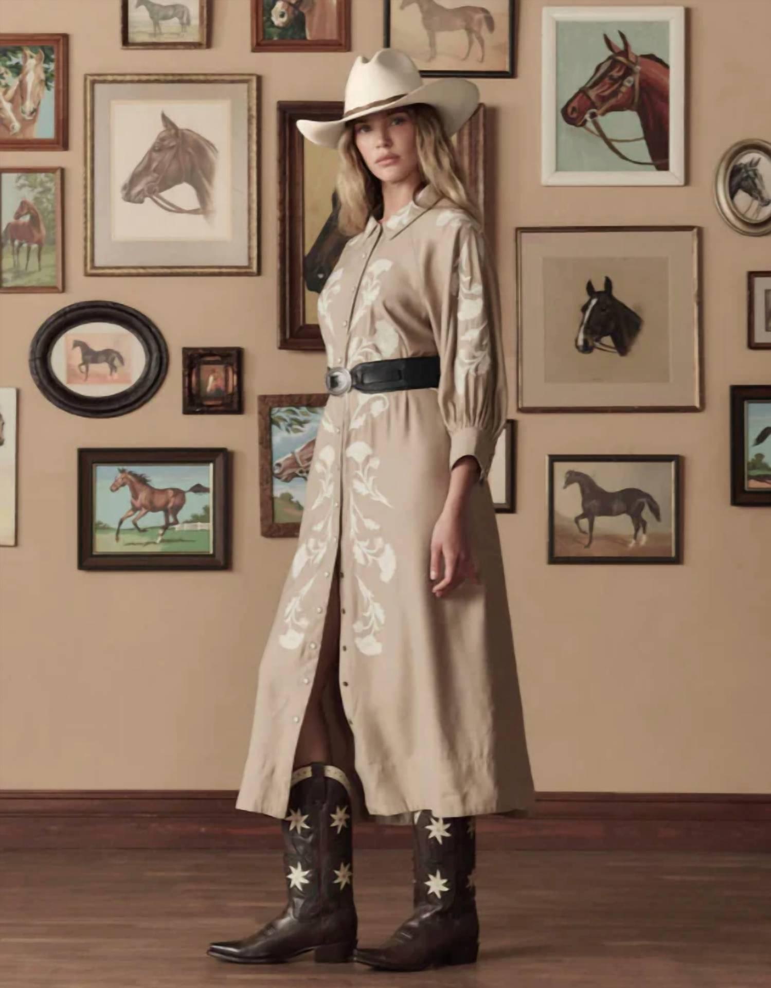 The Great. - Western Embroidered Herd Dress