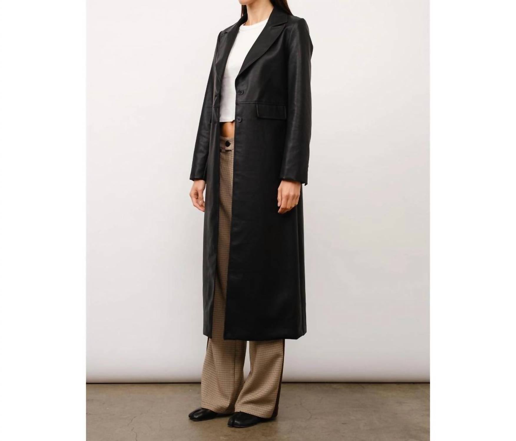Loucia - Thalia Faux Leather Coat