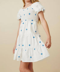 Hayden Girls - Blue Daisy Cotton Dress