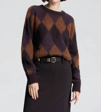 A.L.C. - Ezra Brushed Alpaca Argyle Sweater