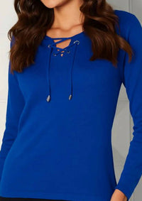 Angel Apparel - V-neck Grommet Top