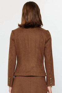 Current Air - Willow Suede Jacket with Antique Button Details
