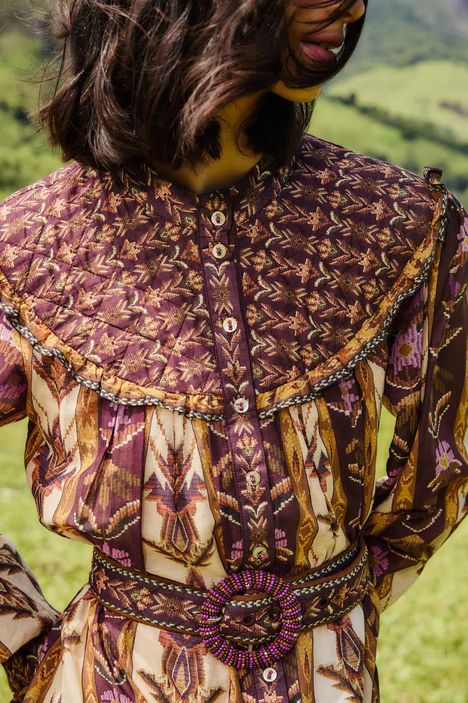 Farm Rio - Embroidered Tapestry Mini Dress