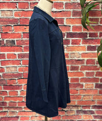 habitat Women's Stretch Denim Button-front Jacket in navy - women's jacket - alternate view