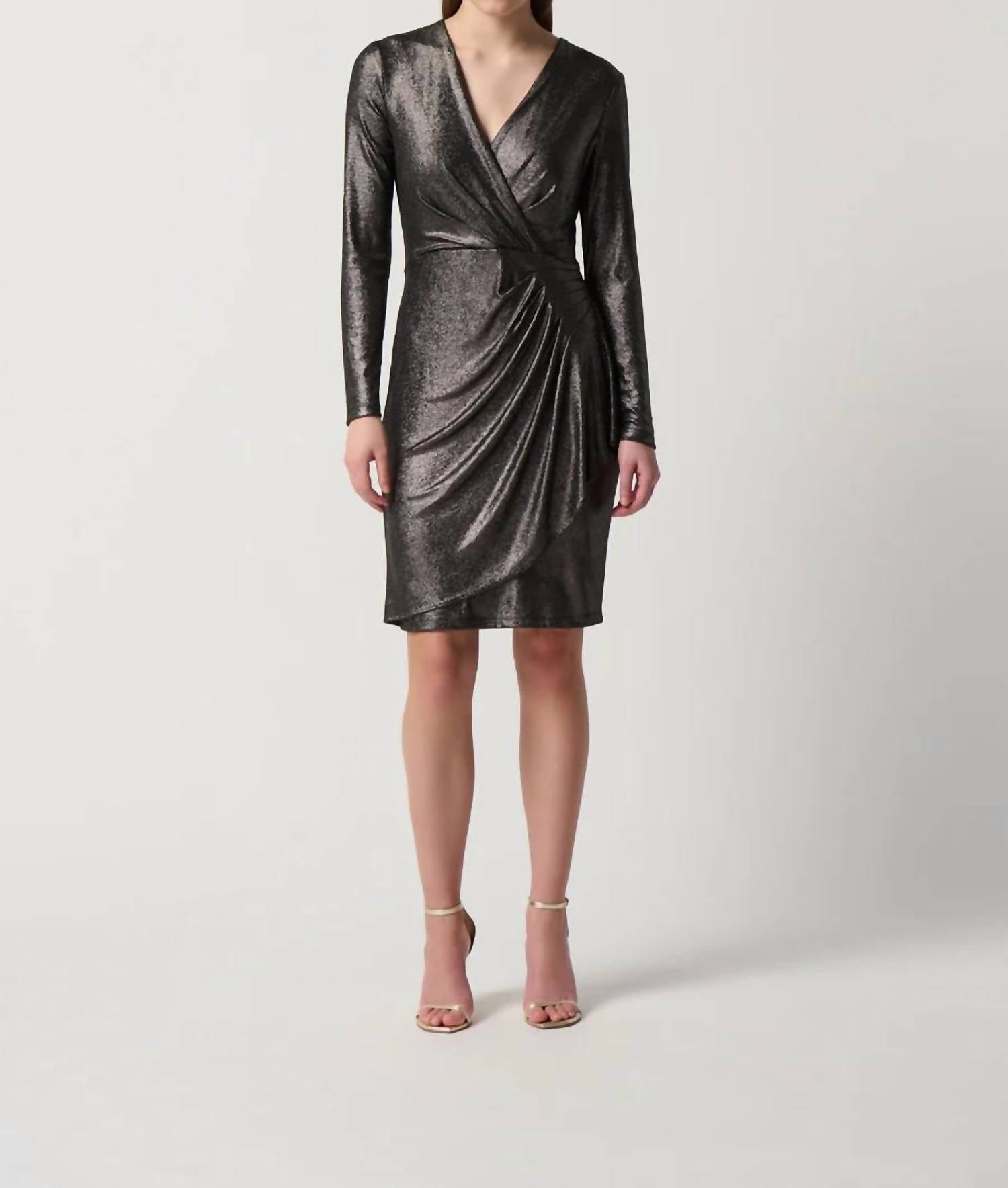 Joseph Ribkoff - NOVELTY KNIT LONG SLEEVE SHEATH DRESS
