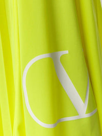 Valentino - Vlogo Pleated Midi Skirt