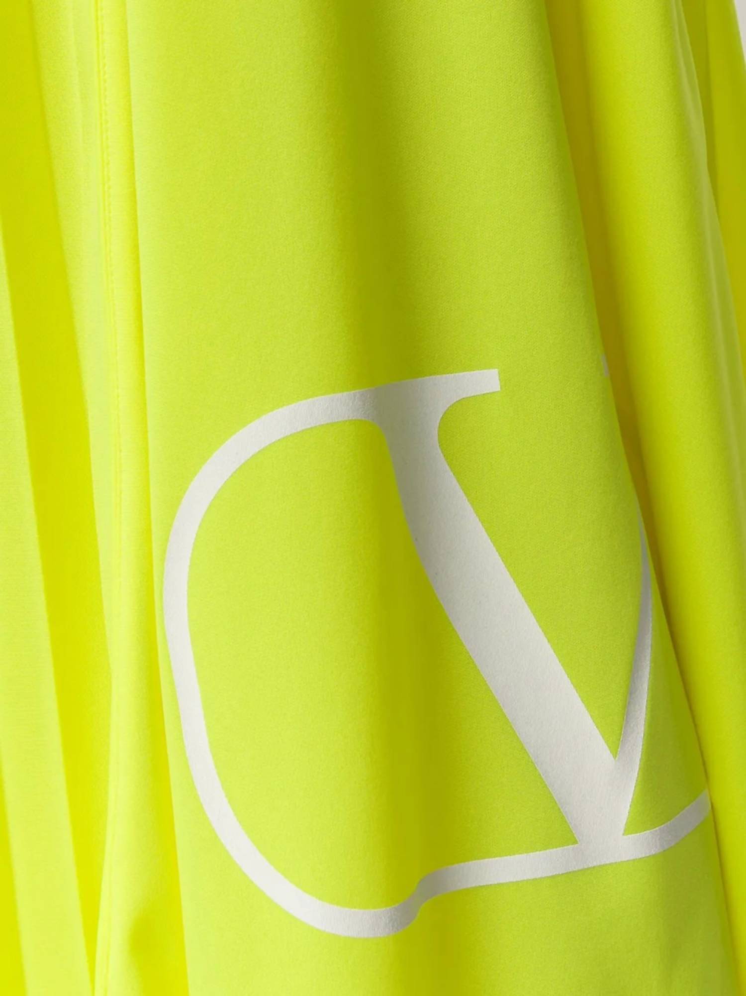 Valentino - Vlogo Pleated Midi Skirt