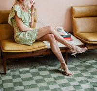 ENDLESS BLU. Exuma Embroidered Dress in green - women's dress - detail view