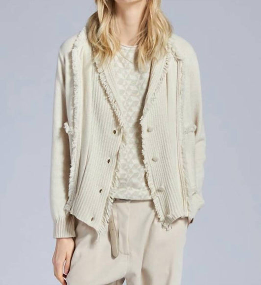 Tricot Chic - Raw Edge Side Pockets Cardigan