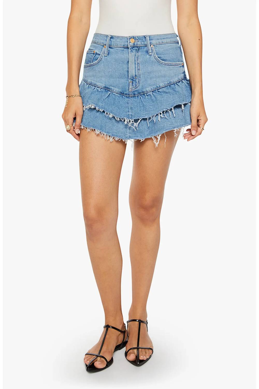 Mother - The Ruffle My Feathers Mini Skirt
