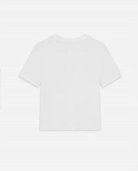 FRAME The Rib Baby Tee in white - women's t-shirt - detail view
