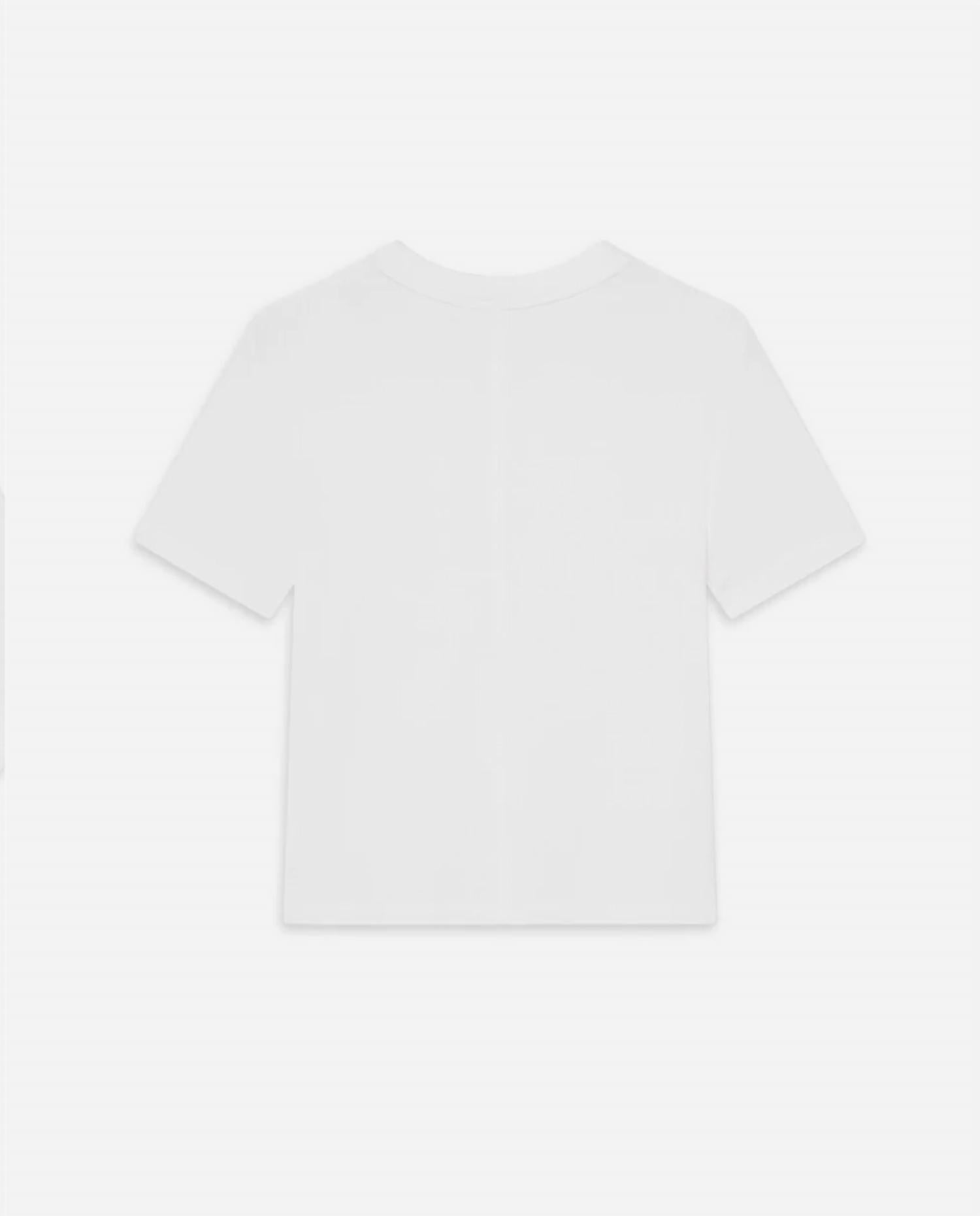 FRAME The Rib Baby Tee in white - women's t-shirt - detail view