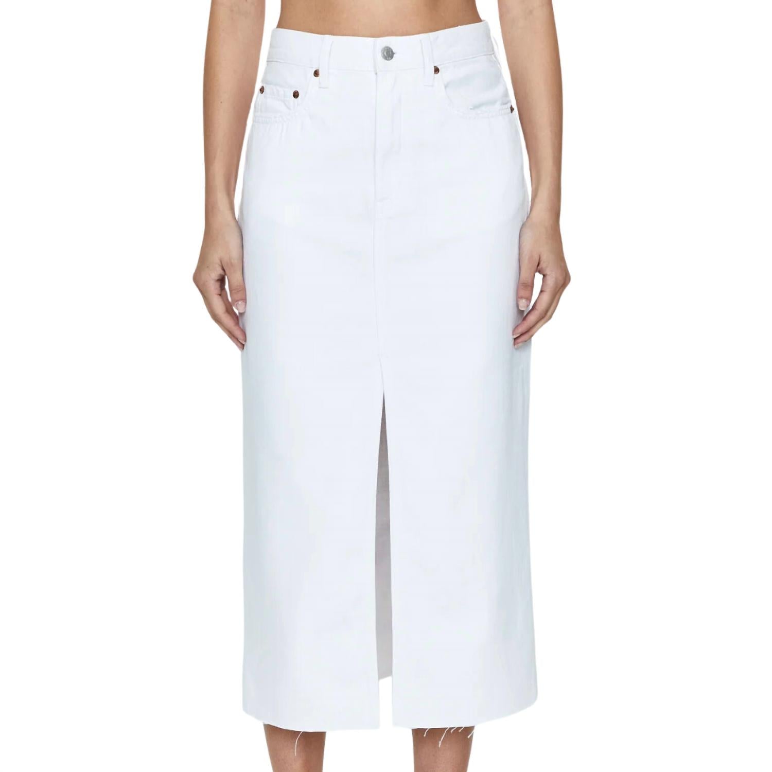 PISTOLA Alice Midi Skirt in white 2 - women's skirt