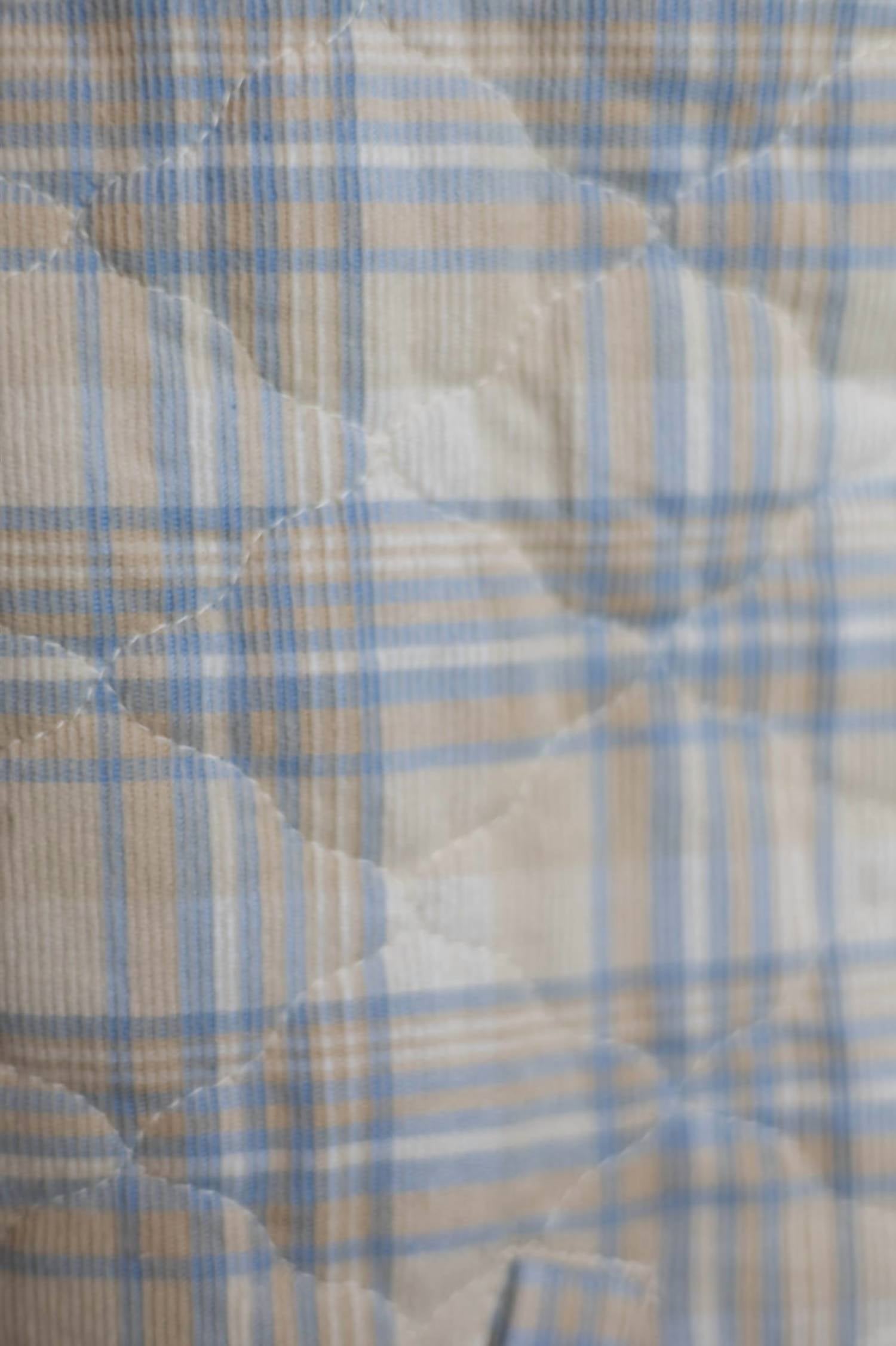 Flags & Anthem Bellaire Quilted Overshirt in ivory blue - women's shirt - view 4