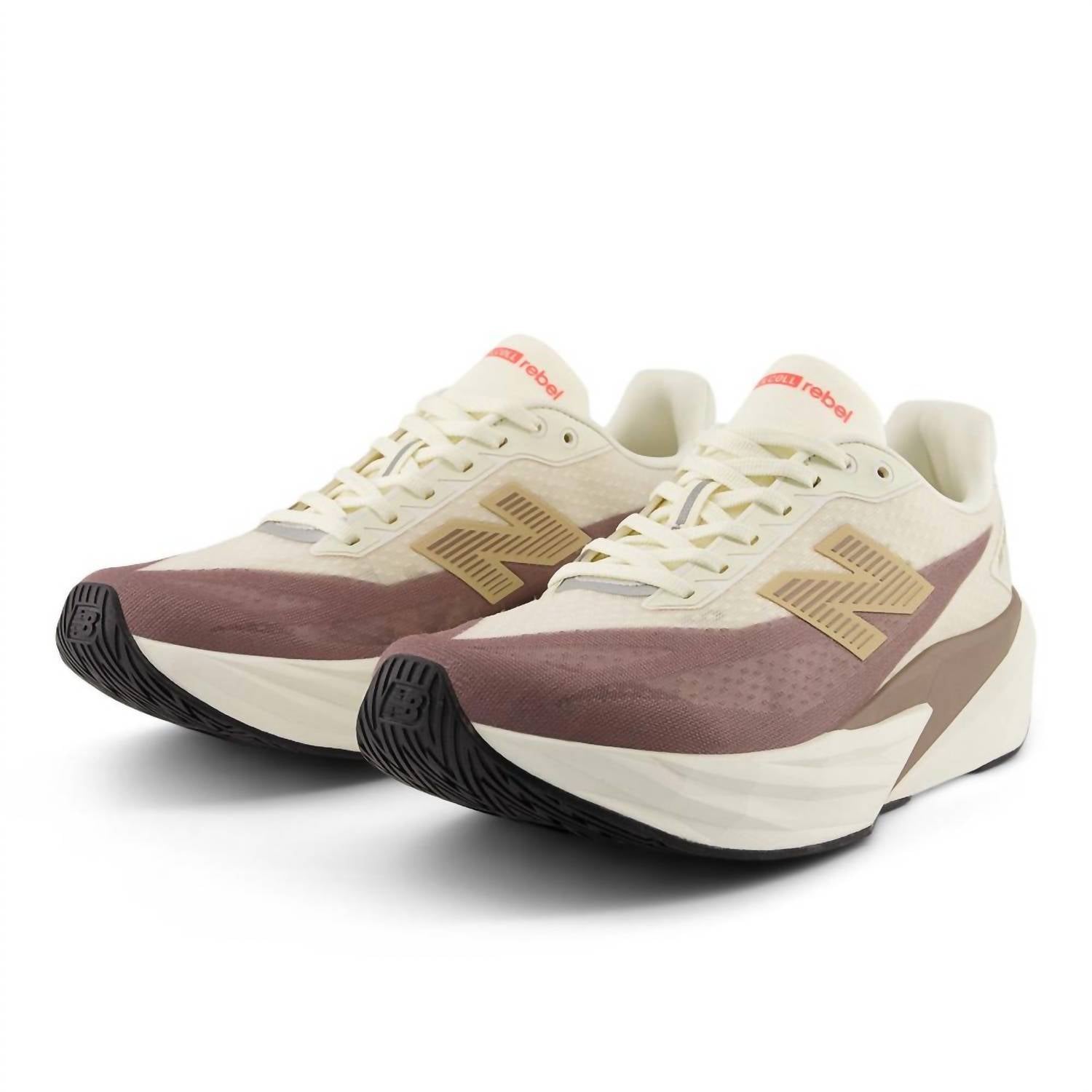 New Balance Women's Fuelcell Rebel V5 Shoes in angora 1 - women's sneaker - detail view