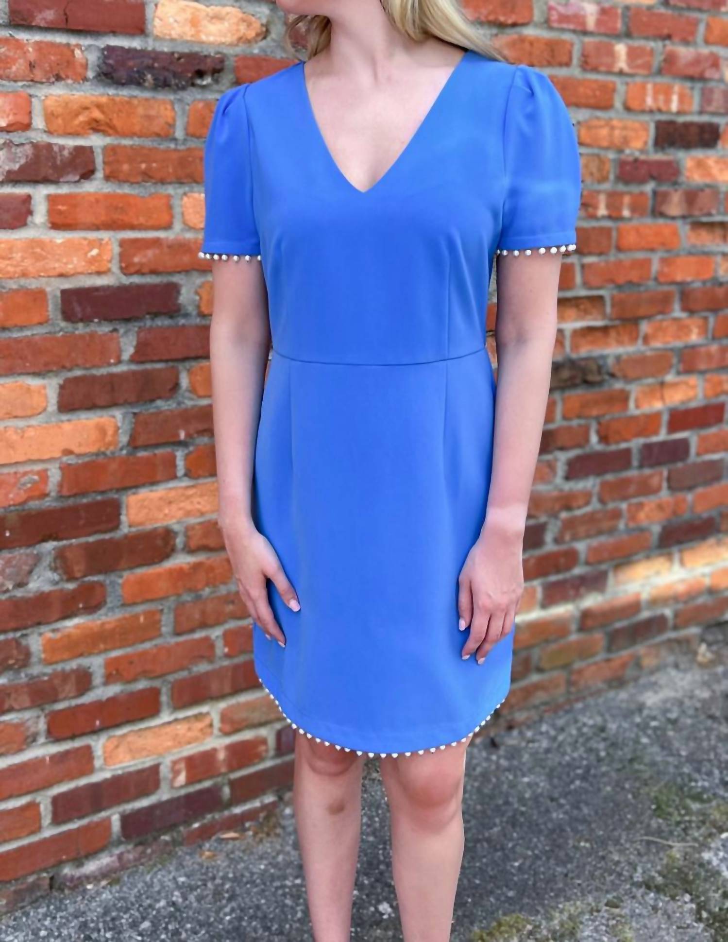 Jade - Pearl Trim Dress