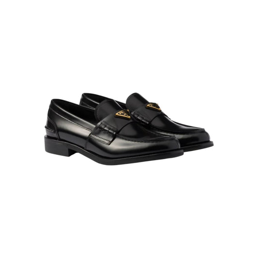 Prada - Women's Brushed Leather Loafers