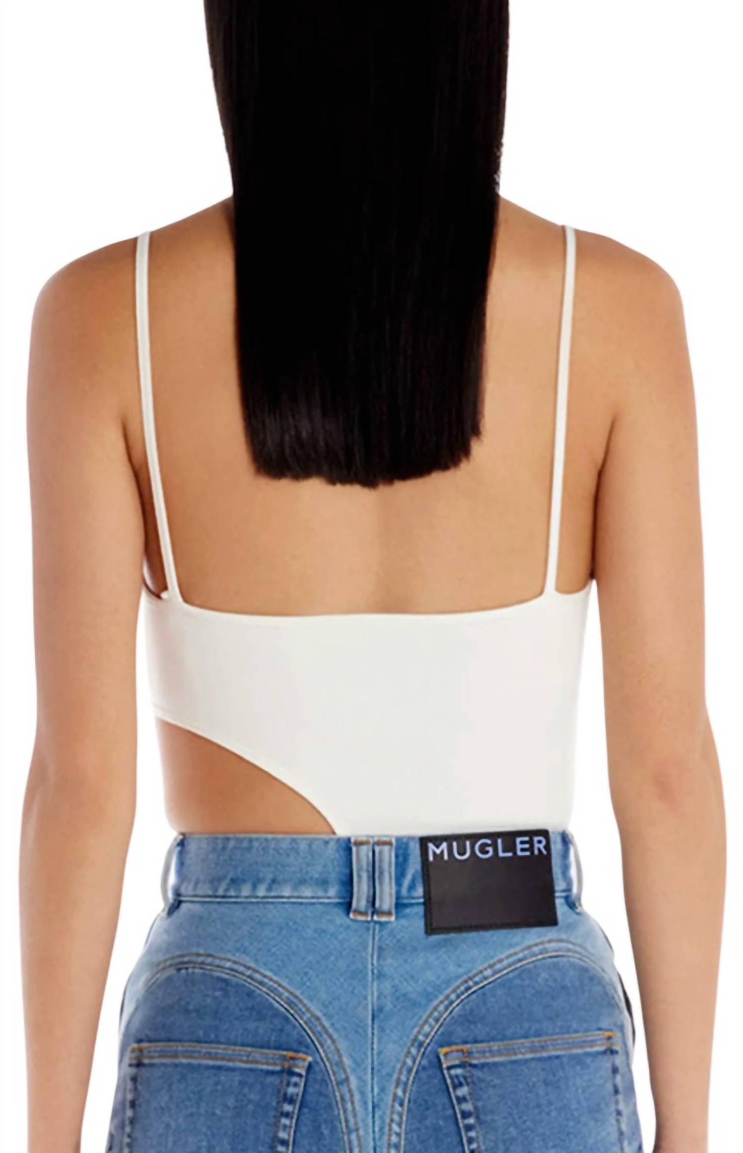 Mugler - Women's Asymmetric Cutout Bodysuit