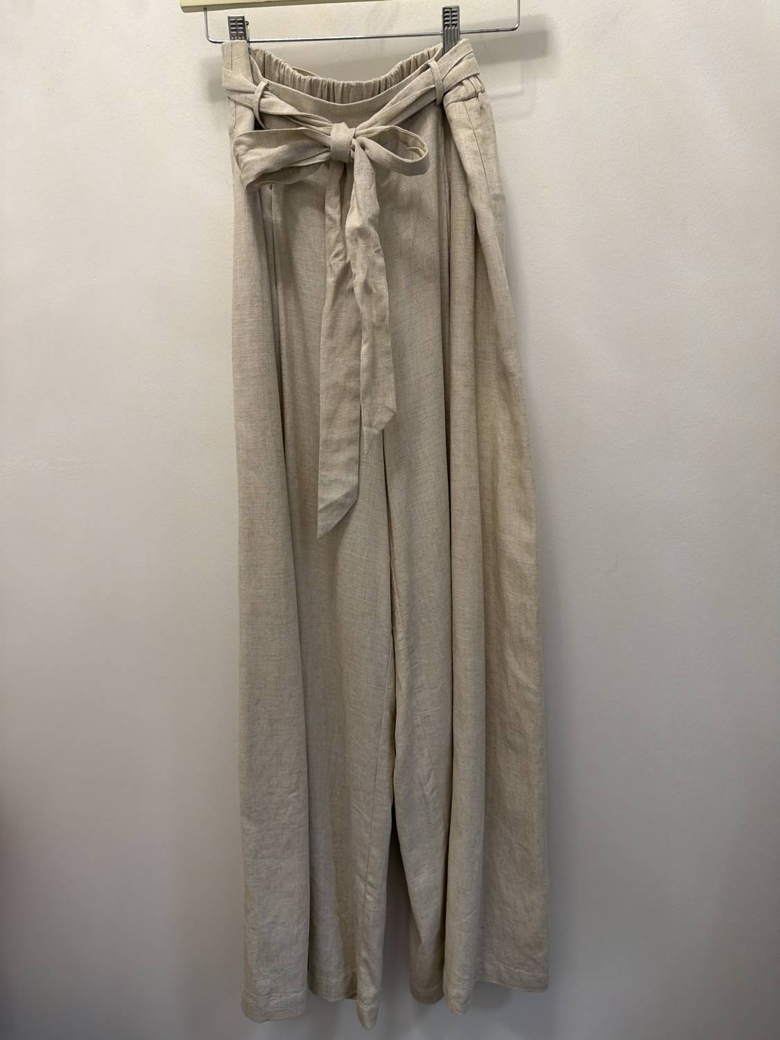 Apricot - Wide-leg Linen Blend Trouser