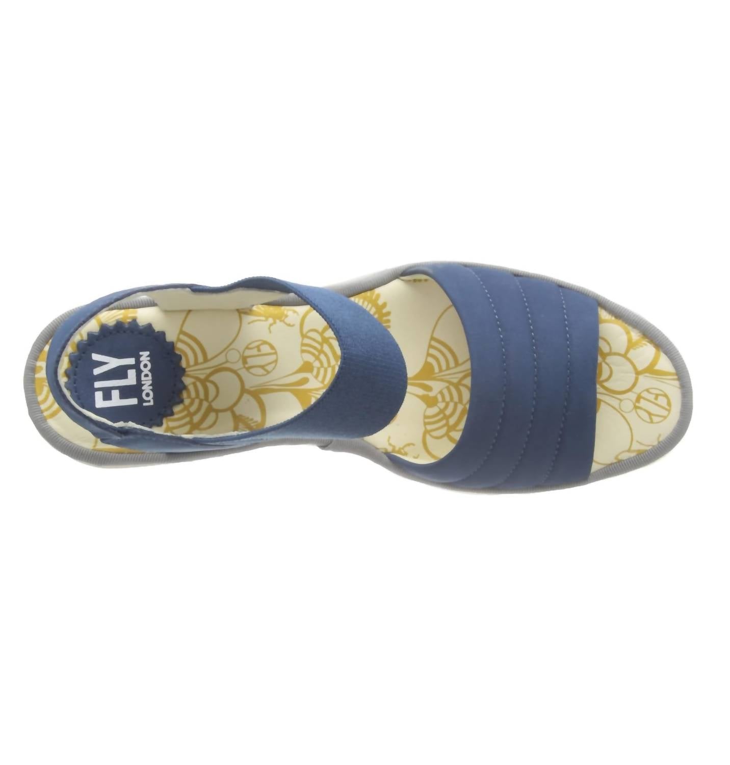 FLY LONDON Women's Yiko Sandal in blue 1 - women's sandal - alternate view