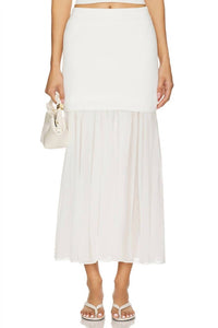 A.L.C. Hayden Maxi Skirt in pearl - women's skirt
