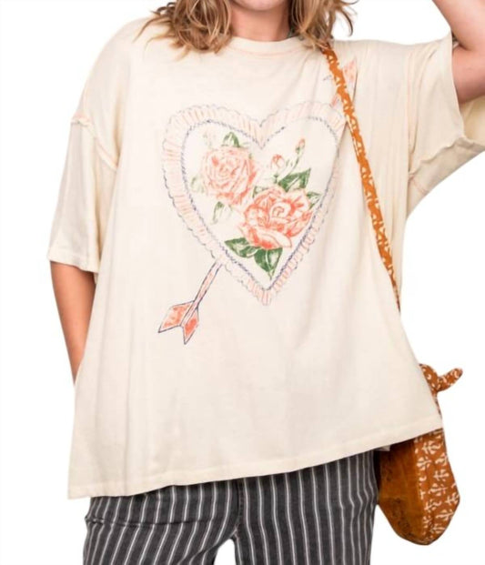 Free People - Love Rose Tee Top