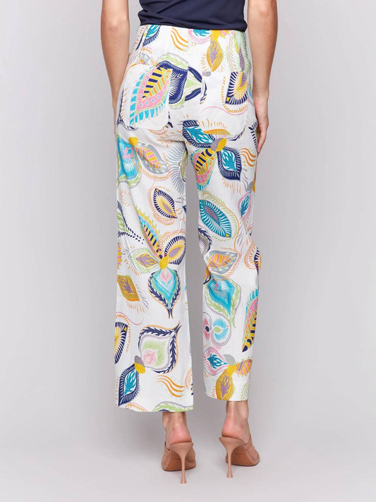 Charlie B - Printed Cropped Straight Leg Pants