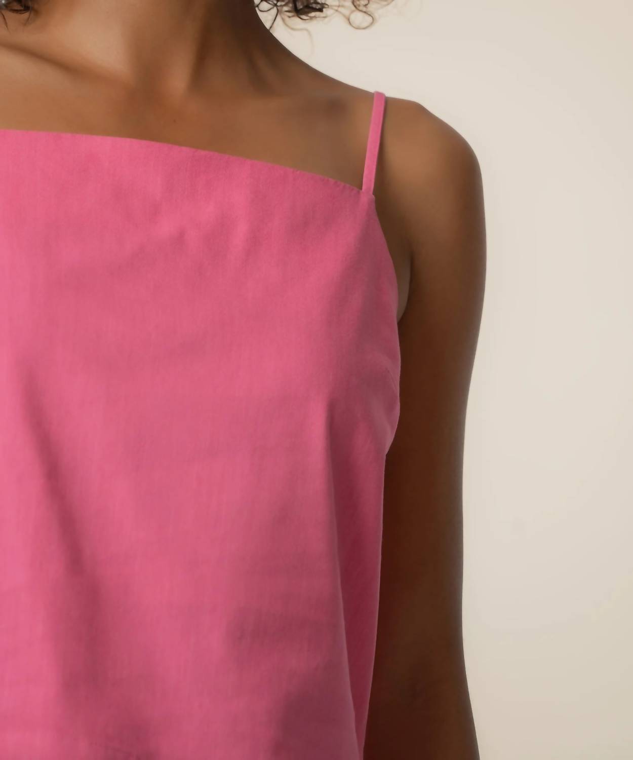 KUT FROM THE KLOTH Kerri Spaghetti Strap Top in lipstick - women's tank top - view 4