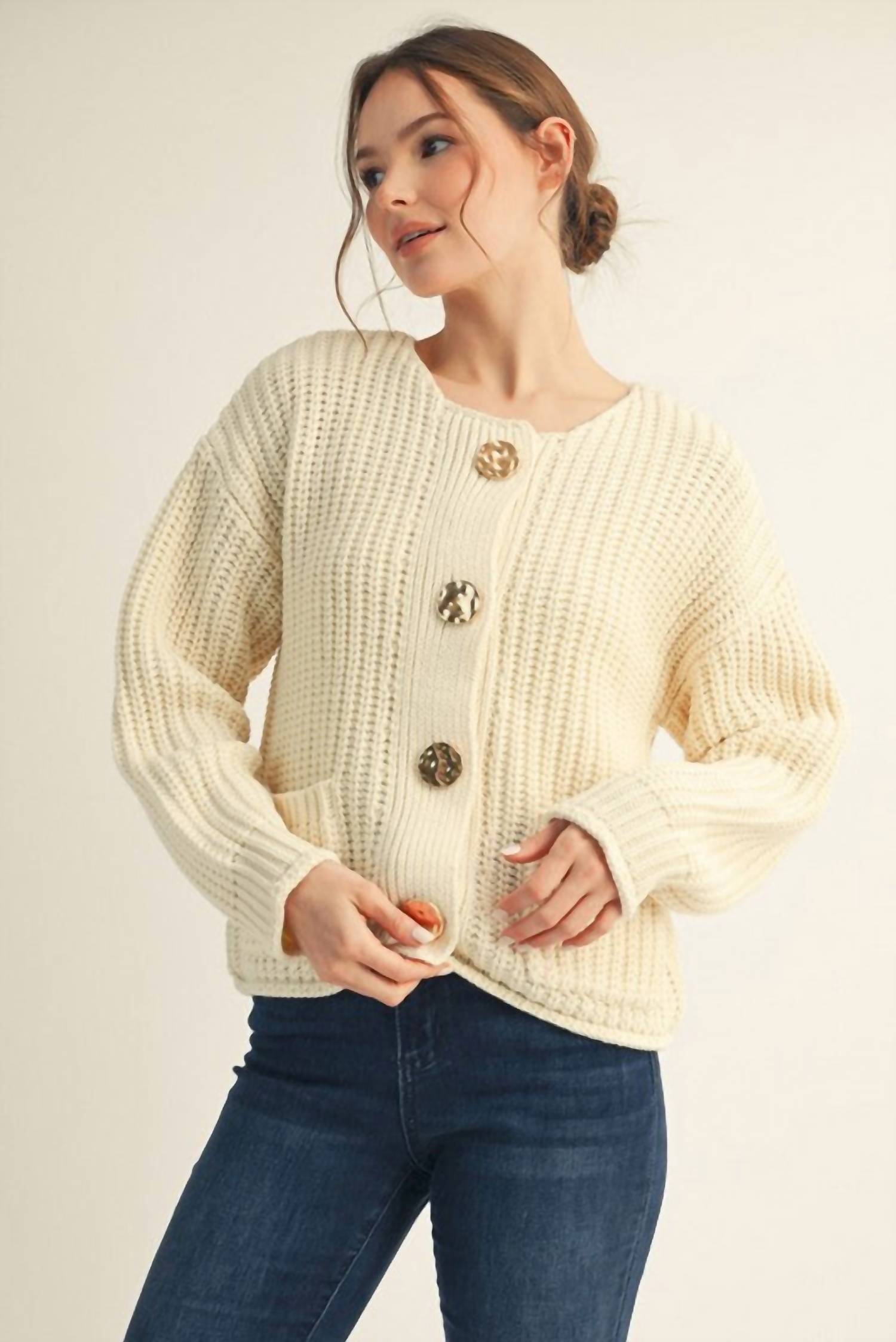 Jodifl - Button Sweater Cardigan