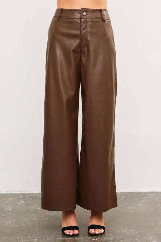 Mustard Seed - Paula High Waisted Leather Pants