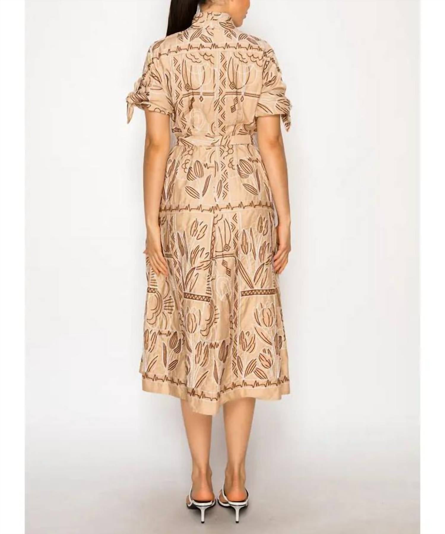 Meet Me In Santorini - Myra Stitch Midi Dress