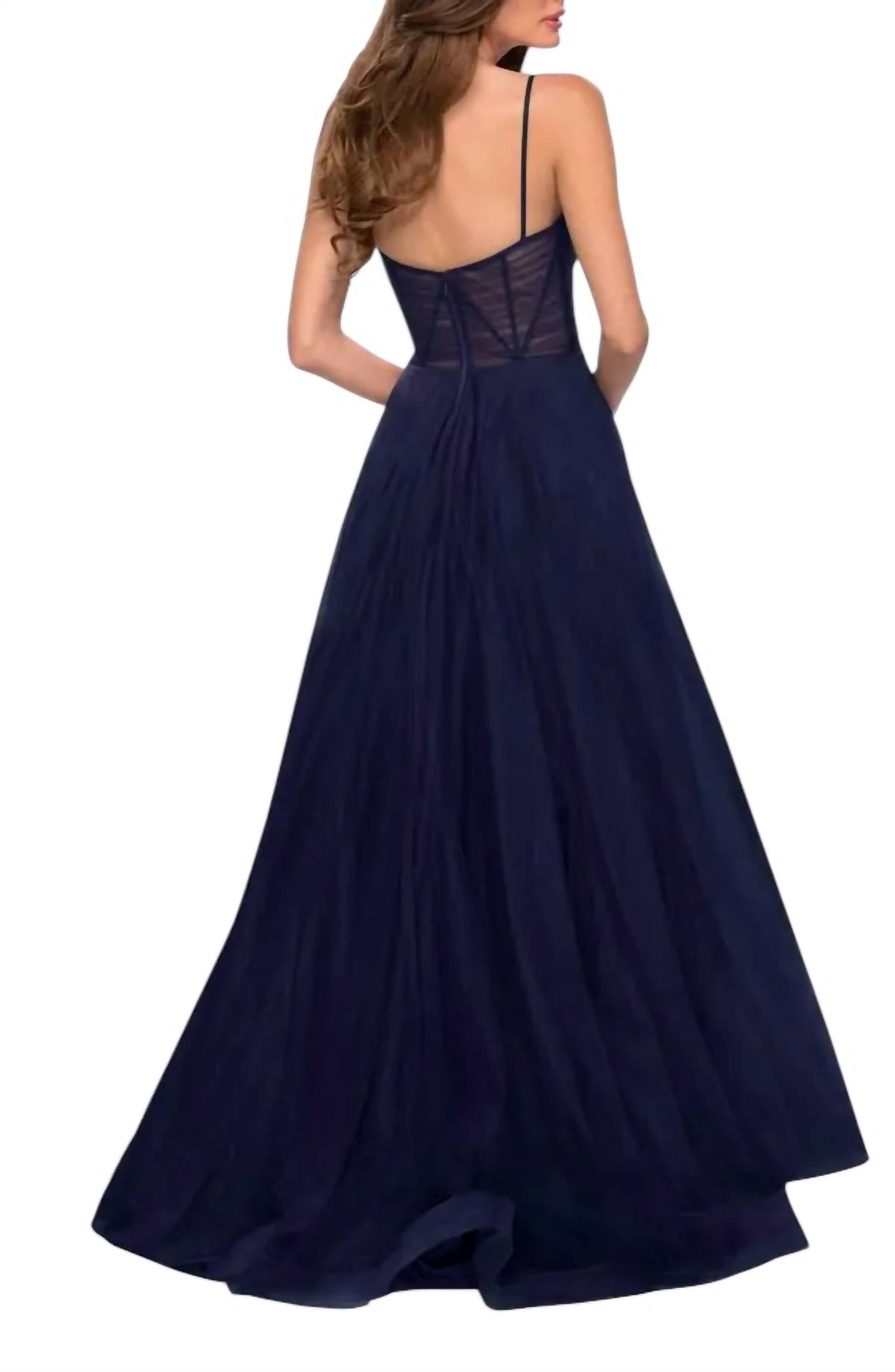 La Femme - Illusion A-line Tulle Ballgown Dress