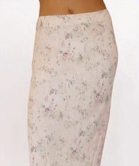 Bailey Rose - Bias Cut Soft Floral Midi Skirt