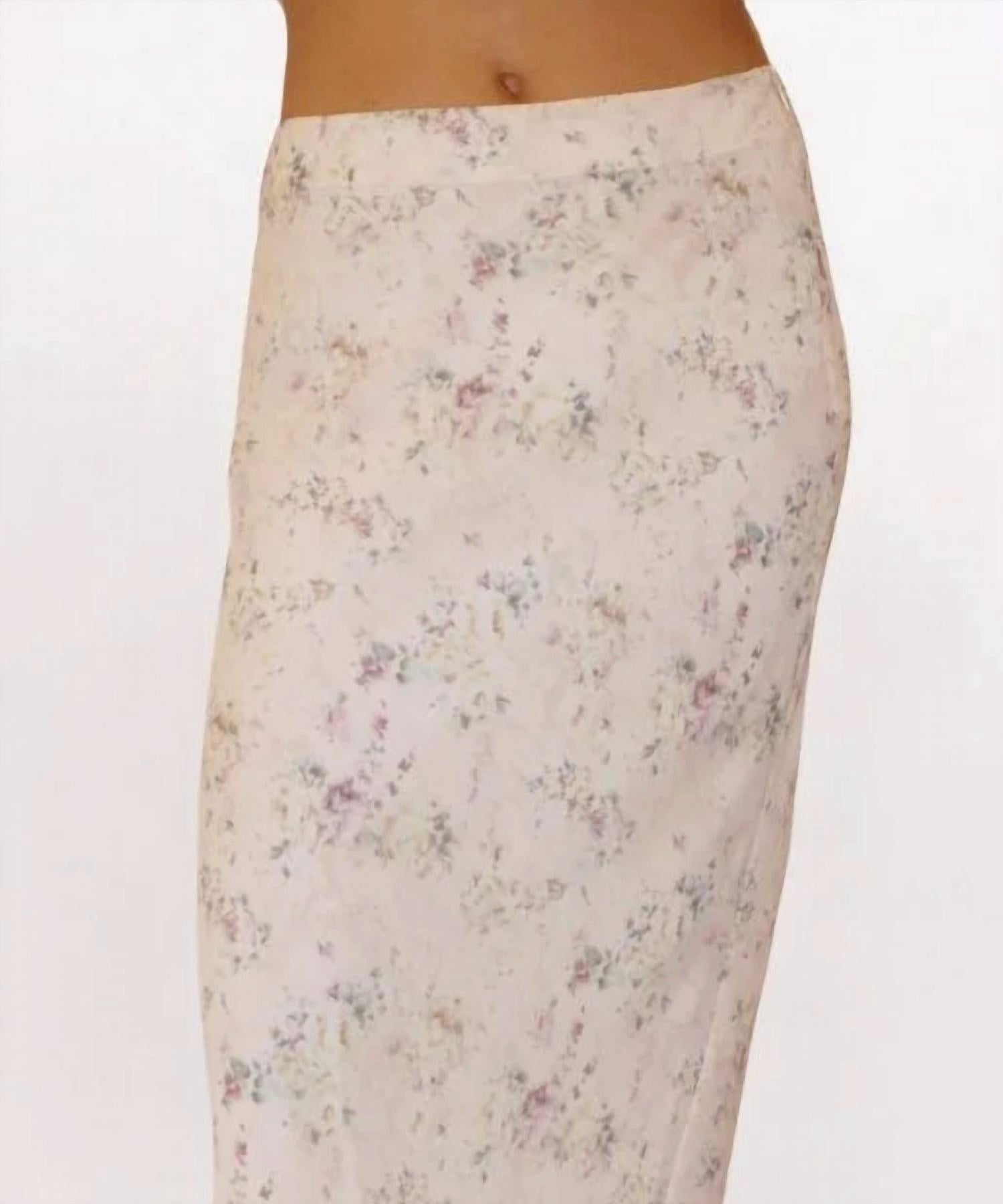 Bailey Rose - Bias Cut Soft Floral Midi Skirt