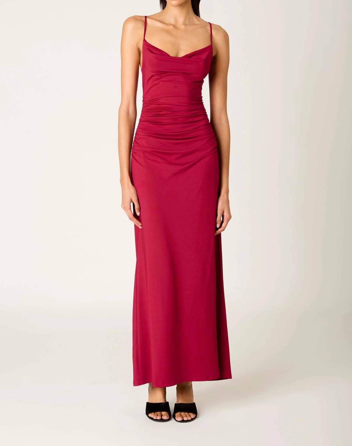NIA Ina Maxi Dress in cranberry - women's dress