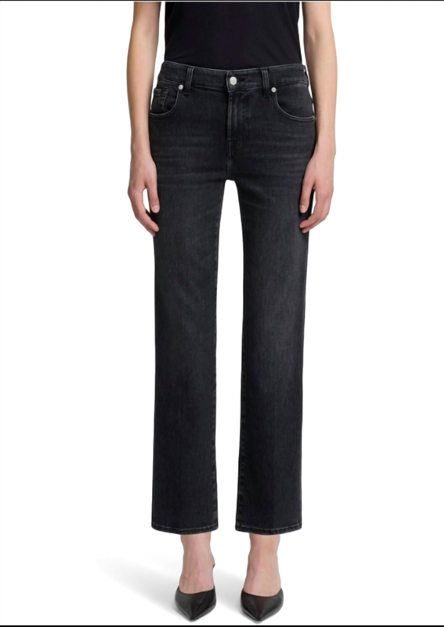 7 For All Mankind Calie Straight Ankle Jeans in bottomline - women's jeans