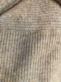 Charlie Paige Franki Super Soft Sweater Cardigan in grey brown - women's cardigan - detail view