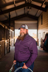 Justin The Luis Diamond Shirt in purple - men's shirt