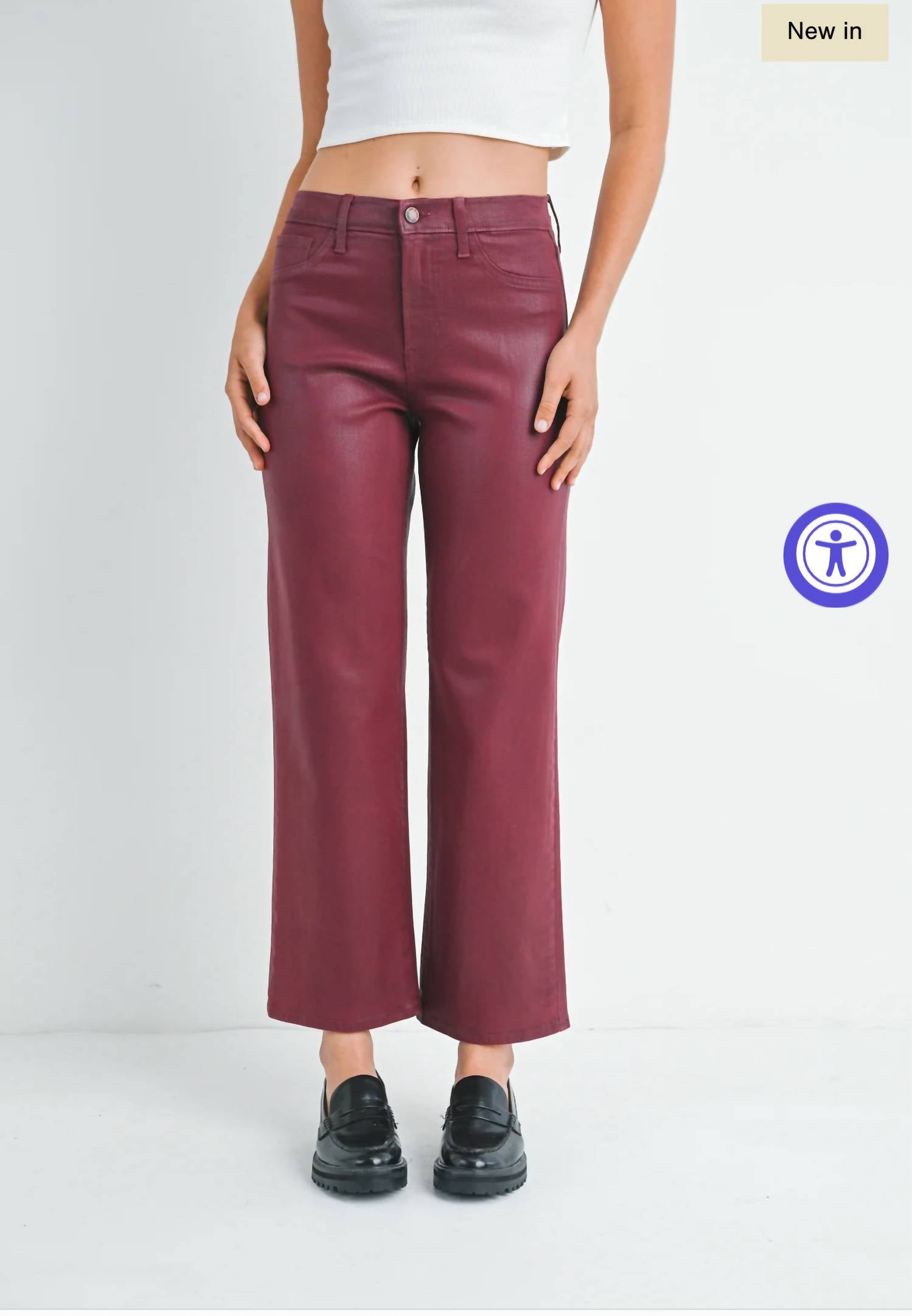 Just Black Denim - coated straight leg