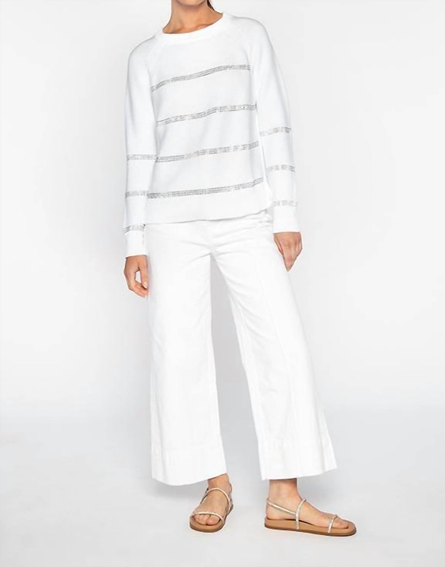 Kinross - Crystal Stripe Crew Sweater