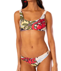 MAAJI Isla Vibes Gwen Classic Bralette Bikini Top in cherry red - women's swimwear - alternate view