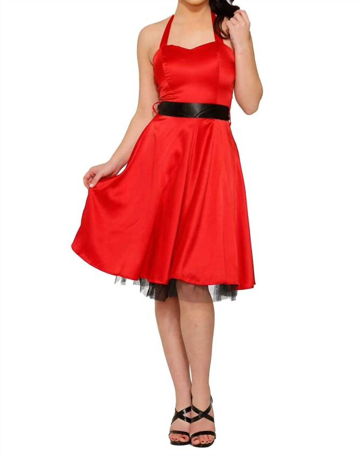 Orchid Bloom - Satin Swing Dress